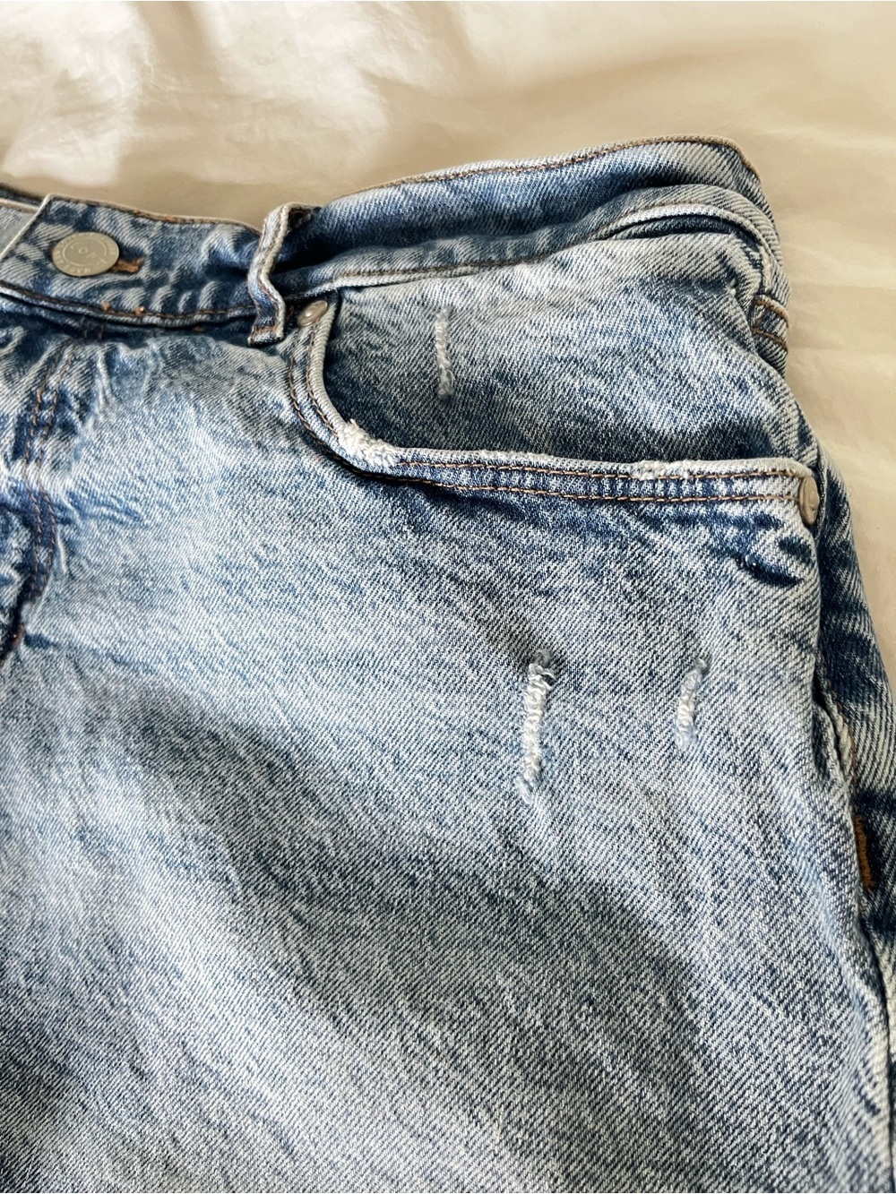 LOFT Distressed Denim Shorts | Size 10 | Frayed Hem